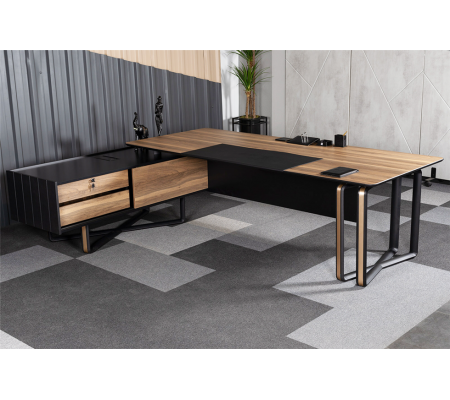 Efor Ofis ve Büro Makam Takımı 240 cm Masalı 240 cm dolaplı